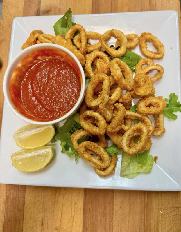 Fried calamari appetizer at Giuseppe's Trattoria